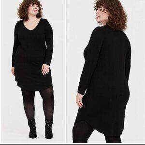 torrid Black Jersey Long Sleeve T-Shirt Dress New NWT 2x 18 20